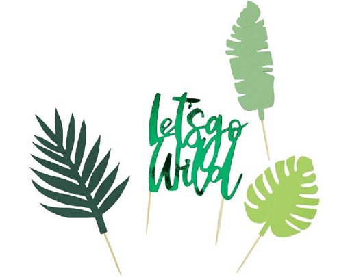 TROPICAL CARD CAKE TOPPER SET