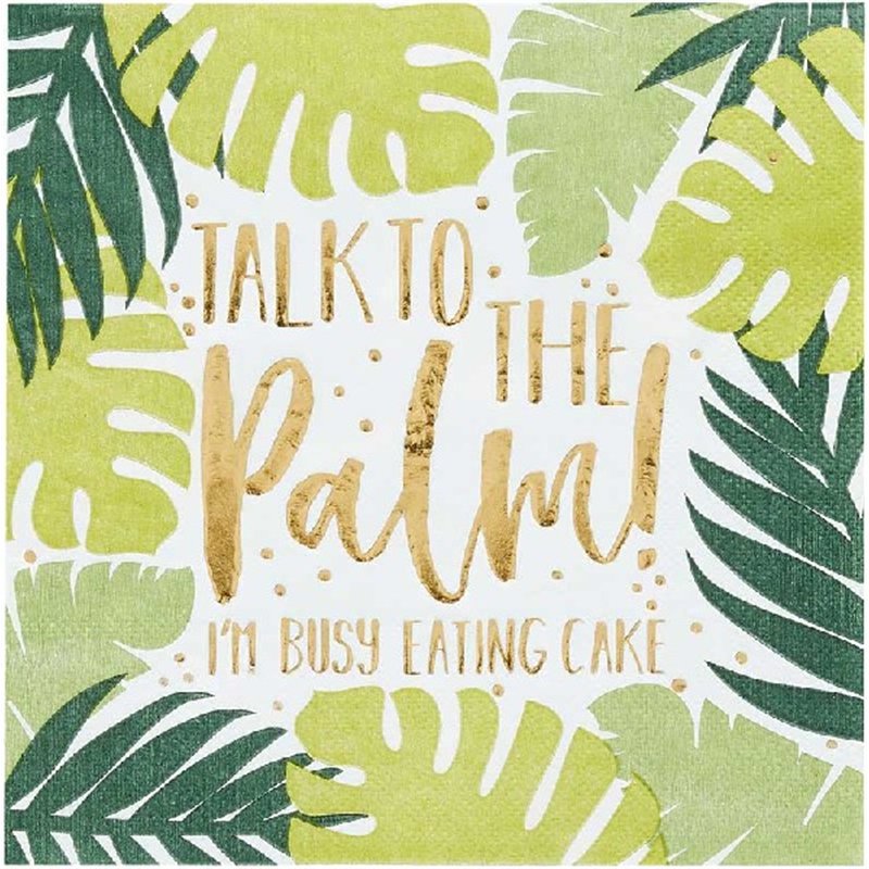 (20) TROPICAL LEAF NAPKINS