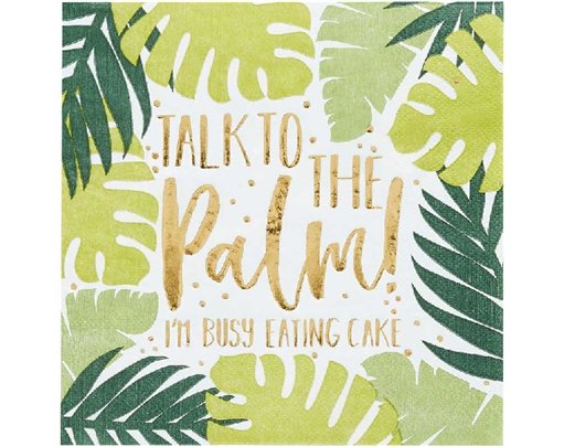 (20) TROPICAL LEAF NAPKINS