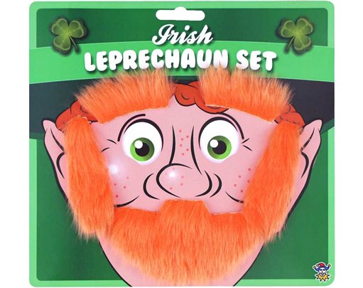 EYEBROW AND BEARD LEPRECHAUN SET
