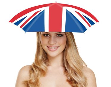 ADULT UNION JACK UMBRELLA HAT