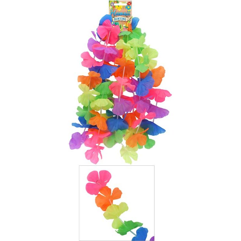 300cm NEON RAINBOW LEI BUNTING