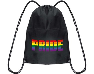 PRIDE DRAWSTRING BAG BLACK