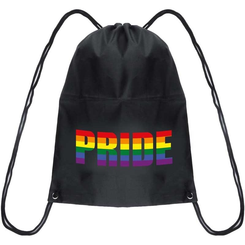 PRIDE DRAWSTRING BAG BLACK