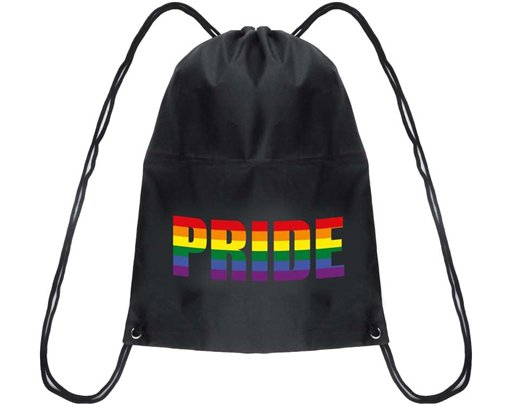 PRIDE DRAWSTRING BAG BLACK