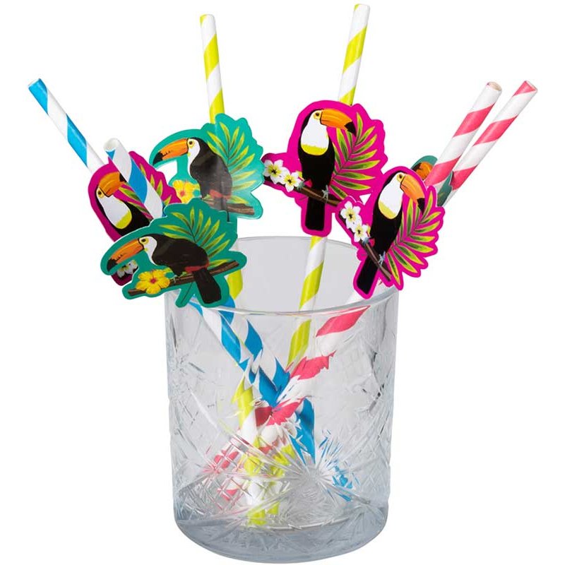 6PK TOUCAN PAPER STRAWS