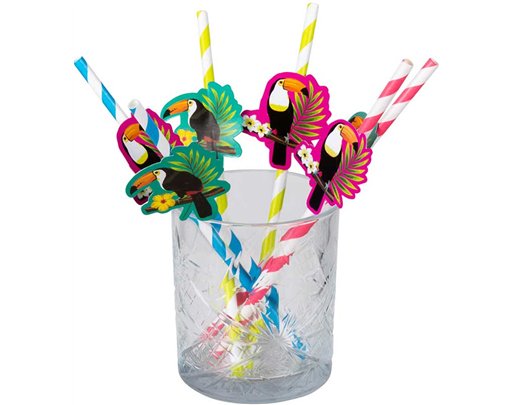 6PK TOUCAN PAPER STRAWS