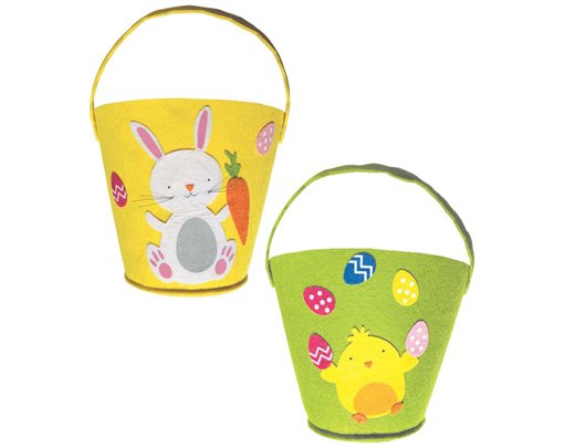 LARGE FELT EASTER BUCKET
