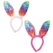 EASTER RAINBOW SEQUIN BUNNY EARS HEADBAND