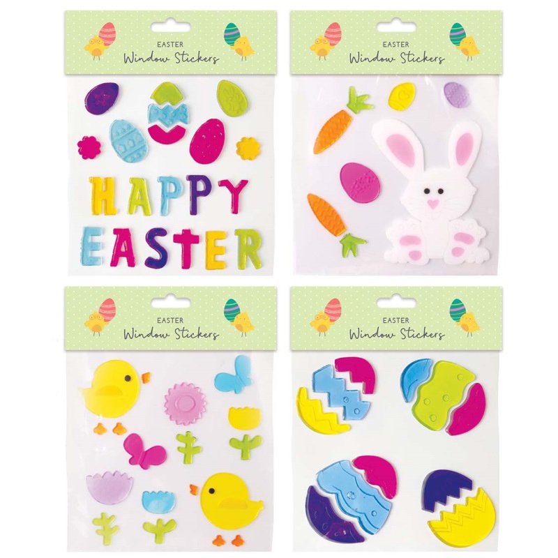 EASTER SQUARE GEL WINDOW STICKER