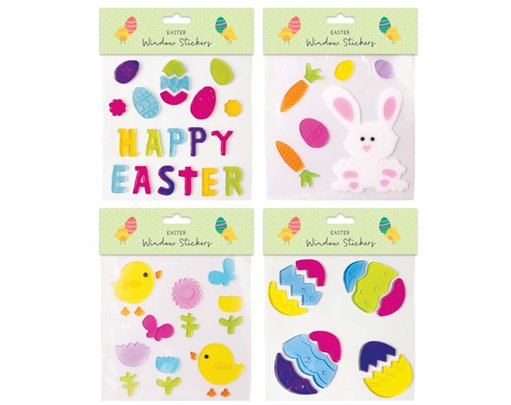 EASTER SQUARE GEL WINDOW STICKER