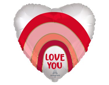 18IN SATIN LOVE YOU RAINBOW FOIL BALLOON
