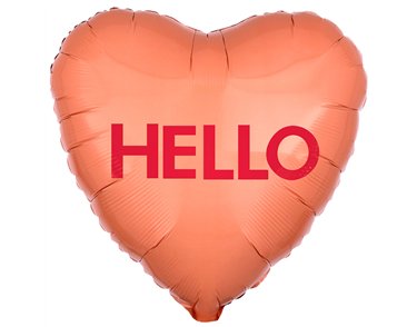 18IN HELLO CANDY HEART FOIL BALLOON