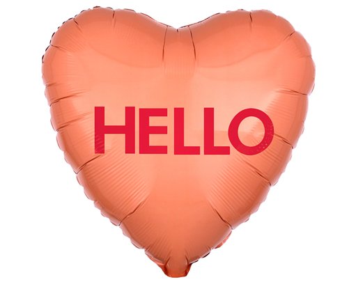 18IN HELLO CANDY HEART FOIL BALLOON