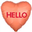 18IN HELLO CANDY HEART FOIL BALLOON