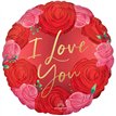 18IN SATIN CIRCLED IN ROSES FOIL BALLOON