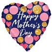 JUMBO NAVY PINK & GLITTER DOTS FOIL BALLOON