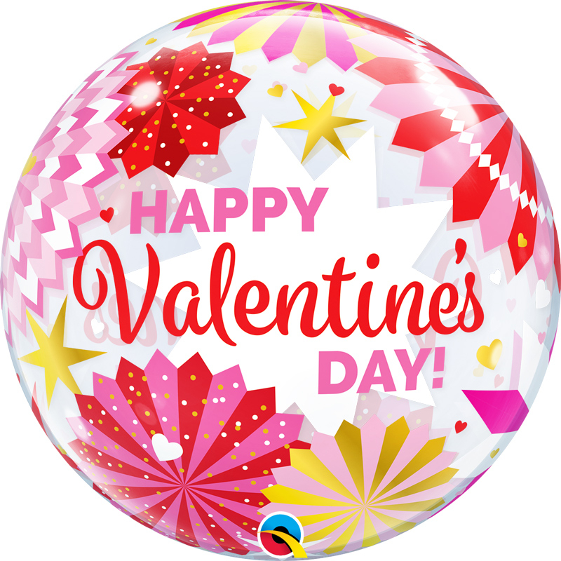 22in VALENTINES PAPER DAY ROSES BUBBLE