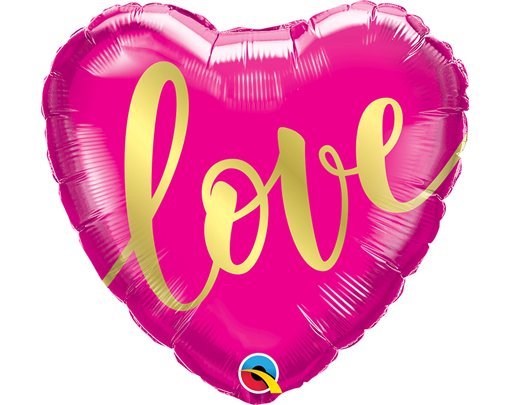 18in LOVE GOLD FOIL BALLOON