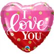 18in I LOVE YOU GOLD DOTS FOIL BALLOON