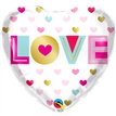 18in LOVE METALLIC HEARTS FOIL BALLOON