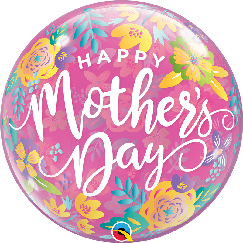 22in MOTHER'S DAY COLORFUL FLORAL BUBBLE