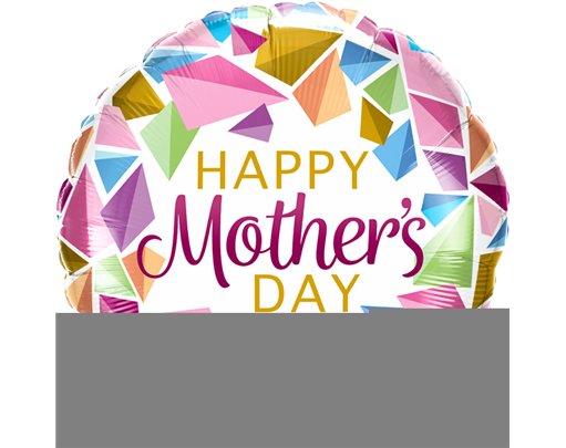 18in MOTHER'S DAY COLOURFUL GEMS FOIL BALLOON