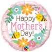 18in MOTHERS DAY BEE'S & FLOWERS FOIL BALLOON
