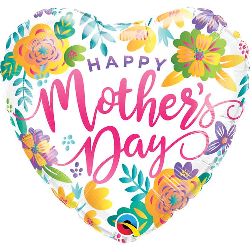 18in MOTHERS DAY SPRING FLORAL FOIL BALLOON