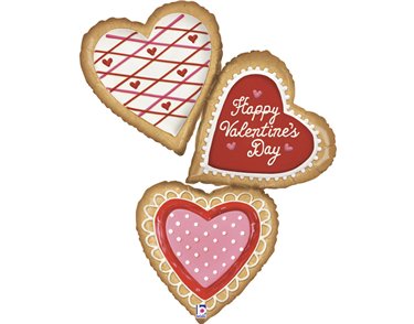 44in VALENTINE COOKIES FOIL BALLOON