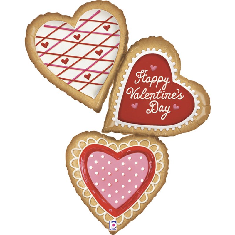 44in VALENTINE COOKIES FOIL BALLOON