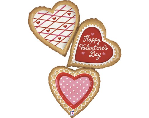 44in VALENTINE COOKIES FOIL BALLOON