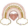 40in ROSE GOLD VALENTINE RAINBOW FOIL BALLOON