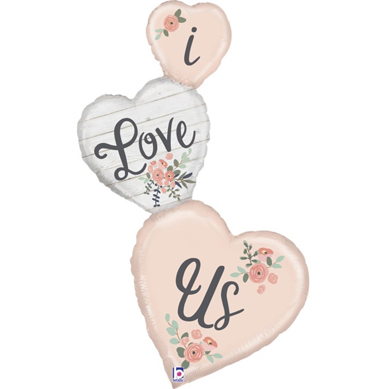 50in RUSTIC I LOVE US FOIL BALLOON