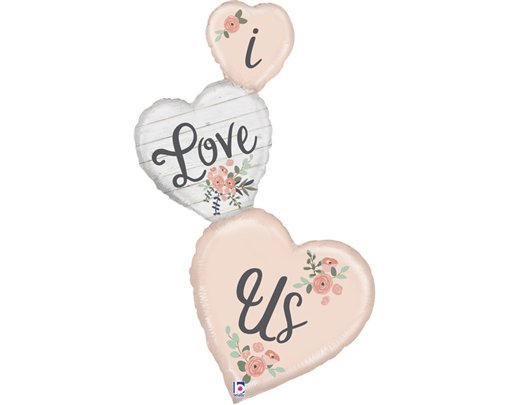 50in RUSTIC I LOVE US FOIL BALLOON