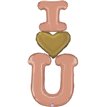 60in SPECIAL DELIVERY ROSE GOLD I HEART YOU FOIL BALLOON
