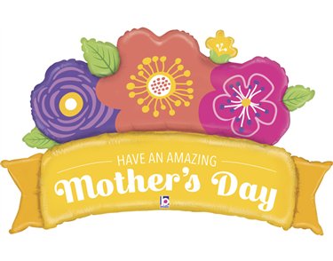 45in AMAZING MOM'S DAY BANNER FOIL BALLOON