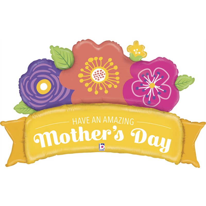 45in AMAZING MOM'S DAY BANNER FOIL BALLOON