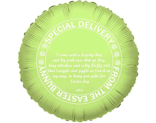 18in PERSONLISABLE GREEN EASTER FOIL BALLOON 5S