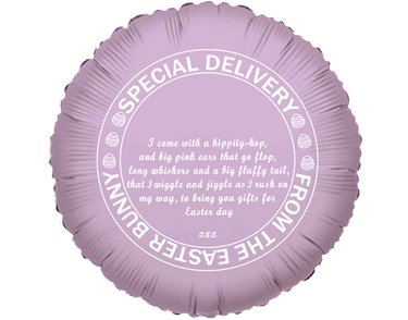 18in PERSONLISABLE LILAC EASTER FOIL BALLOON 5S