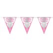 9ft FANCY PINK CROSS 1ST HOLY COMMUNION FLAG BANNER