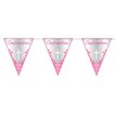 9ft FANCY PINK CROSS CONFIRMATION FLAG BANNER