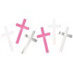 5oz FANCY PINK CROSS FOIL CONFETTI