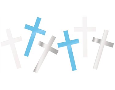5oz FANCY BLUE CROSS FOIL CONFETTI