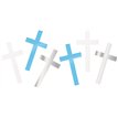5oz FANCY BLUE CROSS FOIL CONFETTI