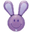 SMILEY BUNNY LAVENDER FOIL BALLOON