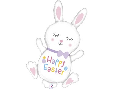 38in HOPPING EASTER BUNNY FOIL BALLOON
