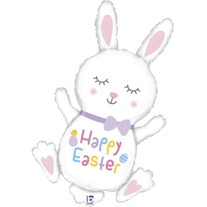 38in HOPPING EASTER BUNNY FOIL BALLOON
