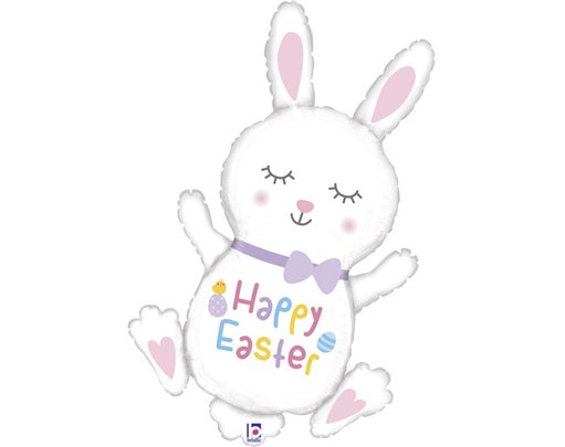 38in HOPPING EASTER BUNNY FOIL BALLOON