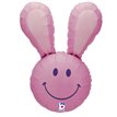 SMILEY BUNNY PINK FOIL BALLOON